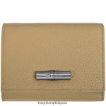 бежово Жени roseau есенциален портфейл кожени изделия Longchamp 6084PZ572
