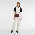 бордо Жени чанта през рамо за пощенска кутия чанти Longchamp 6084PZ307 - Image 2