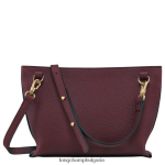 бордо Жени чанта през рамо за пощенска кутия чанти Longchamp 6084PZ307 - Image 4