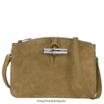 бронз Жени чанта през рамо Roseau чанти Longchamp 6084PZ257