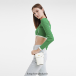 бяло Жени калъф за телефон epure с кожена дантела кожени изделия Longchamp 6084PZ707 - Image 2