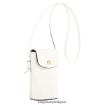 бяло Жени калъф за телефон epure с кожена дантела кожени изделия Longchamp 6084PZ707 - Image 3
