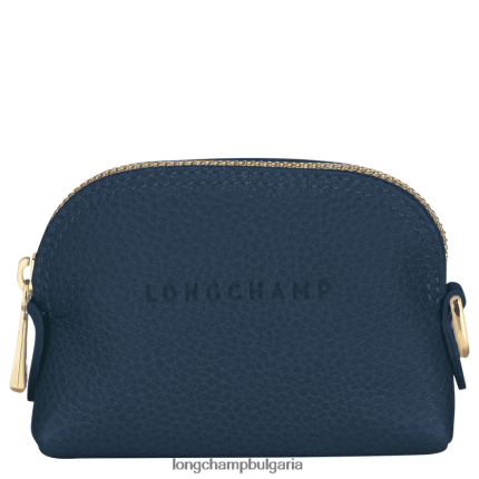 военноморски флот Жени le foulonne кесия за монети кожени изделия Longchamp 6084PZ530
