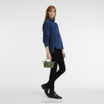 гора Жени le pliage зелена торбичка с дръжка кожени изделия Longchamp 6084PZ670 - Image 2