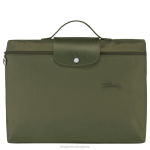 гора мъже зелена папка за документи le pliage чанти Longchamp 6084PZ493