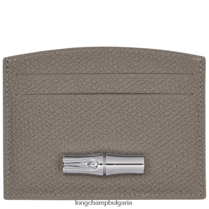гургулицата Жени държач за карта Roseau кожени изделия Longchamp 6084PZ641