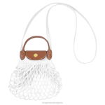 екрю Жени le pliage filet mesh bag кожени изделия Longchamp 6084PZ19