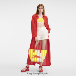 жълто/бяло Жени чанта Roseau Essential Tote чанти Longchamp 6084PZ364 - Image 2