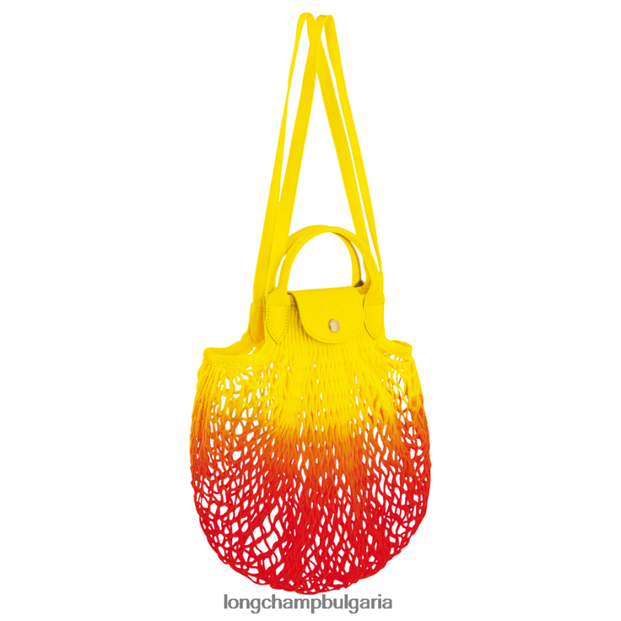 жълто/оранжево Жени le pliage filet mesh bag чанти Longchamp 6084PZ8 - Image 3