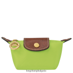 зелена светлина Жени le pliage оригинално портмоне за монети кожени изделия Longchamp 6084PZ500