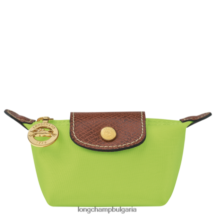 зелена светлина Жени le pliage оригинално портмоне за монети кожени изделия Longchamp 6084PZ500