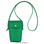 зелено Жени калъф за телефон epure с кожена дантела кожени изделия Longchamp 6084PZ709