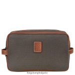 кафяво Жени кутия за тоалетни принадлежности boxford чанти Longchamp 6084PZ863