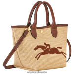 кафяво Жени le panier pliage кошница чанта чанти Longchamp 6084PZ64 - Image 3