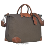 кафяво мъже пътна чанта boxford чанти Longchamp 6084PZ769 - Image 3