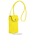 лимон Жени калъф за телефон le pliage xtra с кожена дантела кожени изделия Longchamp 6084PZ719 - Image 3