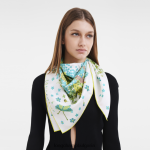 лимон Жени копринен шал колекция пролет/лято 2023 90 аксесоари Longchamp 6084PZ1040 - Image 2