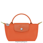 морков Жени le pliage зелена торбичка с дръжка кожени изделия Longchamp 6084PZ674