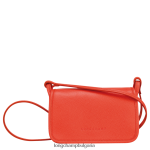 оранжево Жени le foulonne портфейл на верига кожени изделия Longchamp 6084PZ328