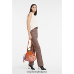 оранжево Жени le pliage filet mesh bag чанти Longchamp 6084PZ3 - Image 2