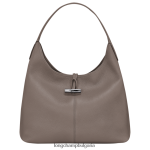 сиво Жени чанта Roseau Essential Hobo чанти Longchamp 6084PZ358