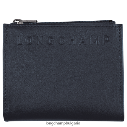 среднощно синьо мъже 3d портфейл кожени изделия Longchamp 6084PZ626
