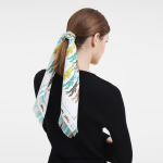 тюркоаз Жени копринен шал колекция пролет/лято 2023 70 аксесоари Longchamp 6084PZ1029 - Image 2