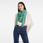 тюркоаз Жени шал от колекция пролет/лято 2023 г аксесоари Longchamp 6084PZ977 - Image 2
