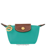 тюркоаз Жени le pliage оригинално портмоне за монети кожени изделия Longchamp 6084PZ503