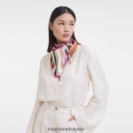 фуксия Жени копринен шал колекция пролет/лято 2023 70 аксесоари Longchamp 6084PZ1037 - Image 2
