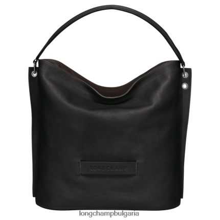 черен Жени 3d скитник чанта чанти Longchamp 6084PZ398