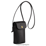 черен Жени калъф за телефон epure с кожена дантела кожени изделия Longchamp 6084PZ706 - Image 3