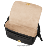 черен Жени портмоне за монети epure с кожена дантела кожени изделия Longchamp 6084PZ531 - Image 4