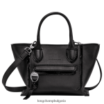 черен Жени чанта за пощенска кутия чанти Longchamp 6084PZ175