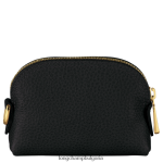 черен Жени le foulonne кесия за монети кожени изделия Longchamp 6084PZ524 - Image 2