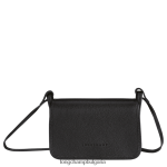 черен Жени le foulonne портфейл на верига кожени изделия Longchamp 6084PZ327
