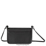 черен Жени le foulonne портфейл на верига кожени изделия Longchamp 6084PZ327 - Image 4