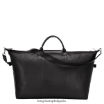 черен Жени le foulonne пътна чанта чанти Longchamp 6084PZ827 - Image 4