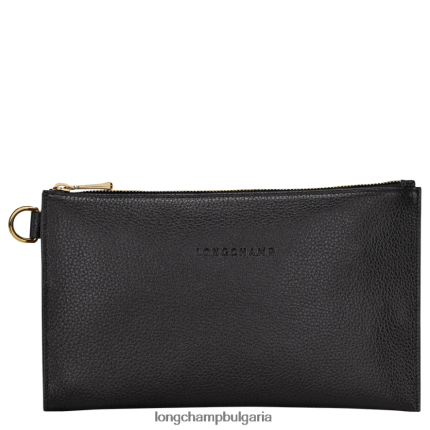 черен Жени le foulonne торбичка кожени изделия Longchamp 6084PZ699