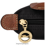 черен Жени le pliage оригинална торбичка с дръжка кожени изделия Longchamp 6084PZ662 - Image 5