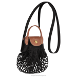 черен Жени le pliage filet mesh bag кожени изделия Longchamp 6084PZ218 - Image 3