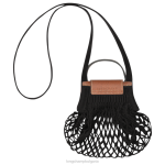 черен Жени le pliage filet mesh bag кожени изделия Longchamp 6084PZ218 - Image 4