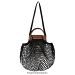 черен Жени le pliage filet mesh bag чанти Longchamp 6084PZ65 - Image 4
