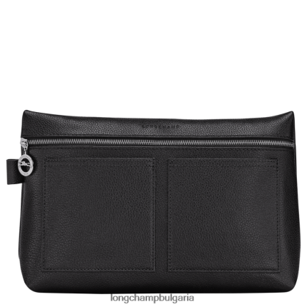 черен мъже калъф за тоалетни принадлежности le foulonne чанти Longchamp 6084PZ870