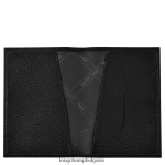 черен мъже корица за паспорт le foulonne кожени изделия Longchamp 6084PZ724 - Image 2