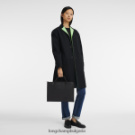 черен мъже le foulonne куфарче чанти Longchamp 6084PZ470 - Image 2