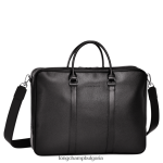 черен мъже le foulonne куфарче чанти Longchamp 6084PZ481