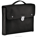 черен мъже le foulonne куфарче чанти Longchamp 6084PZ483 - Image 3