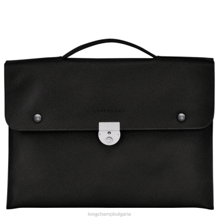 черен мъже le foulonne куфарче чанти Longchamp 6084PZ483