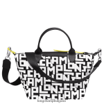 Черно бяла Жени le pliage lgp чанта чанти Longchamp 6084PZ90 - Image 4